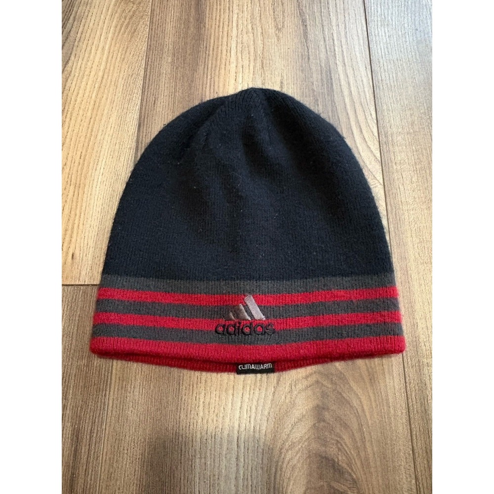 Adidas Nike 2-pk‎ Youth Hats Red Black Beanie Reversible